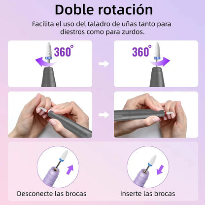 Torno Lima De Uñas 03 color gris oscuro