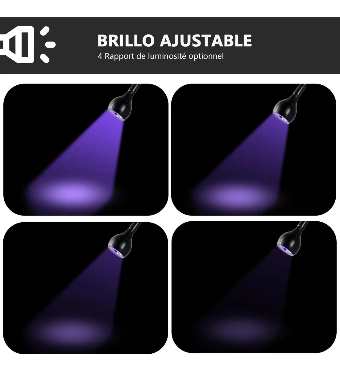 Lámpara Uv Led Cuello De Cisne Para Uñas Usb Con Clip Gel 5w